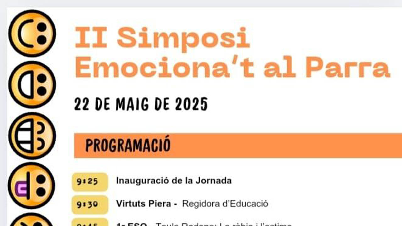 L’institut José Mª Parra celebra demà el segon simposi “Emociona’t”