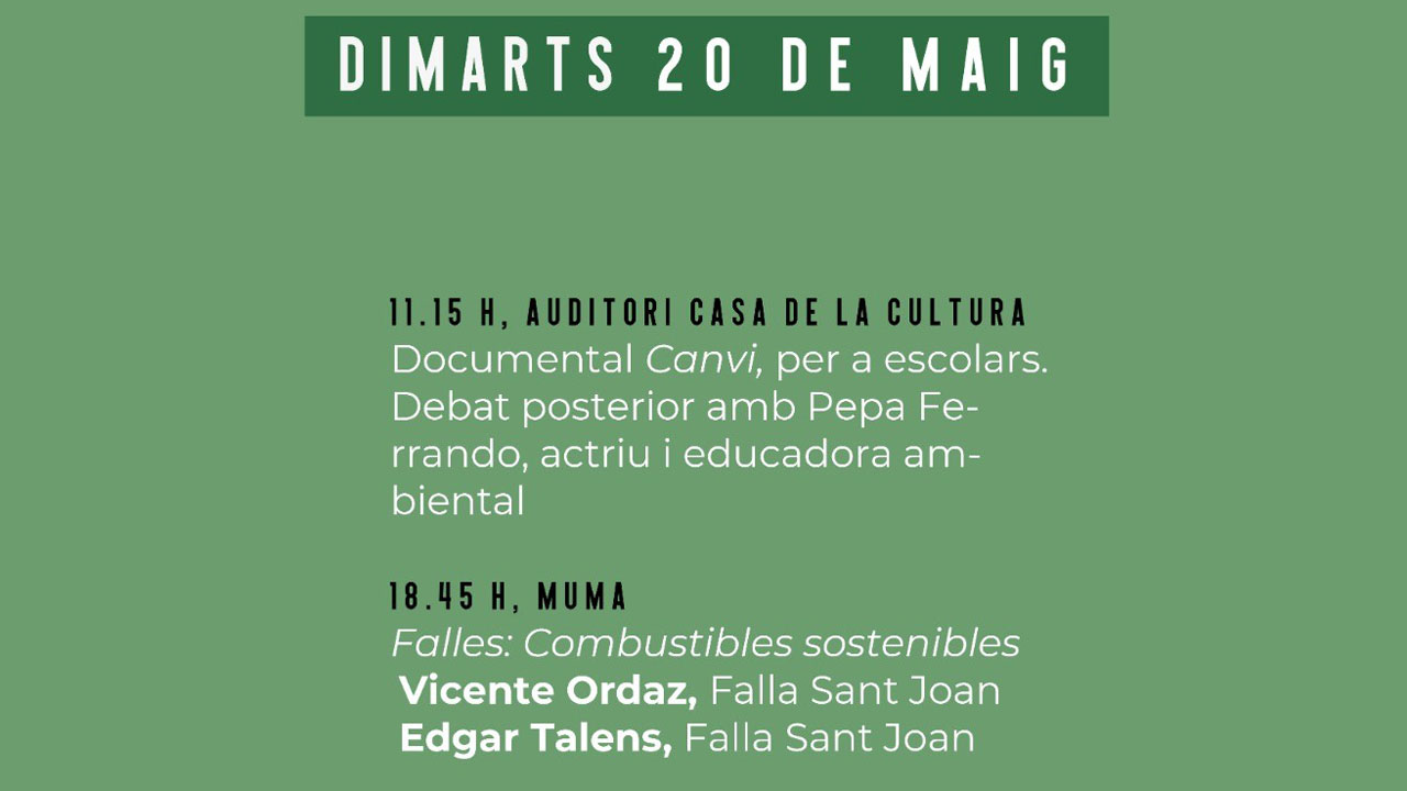 Agenda d’Alzira en Verd: 20 de maig de 2025