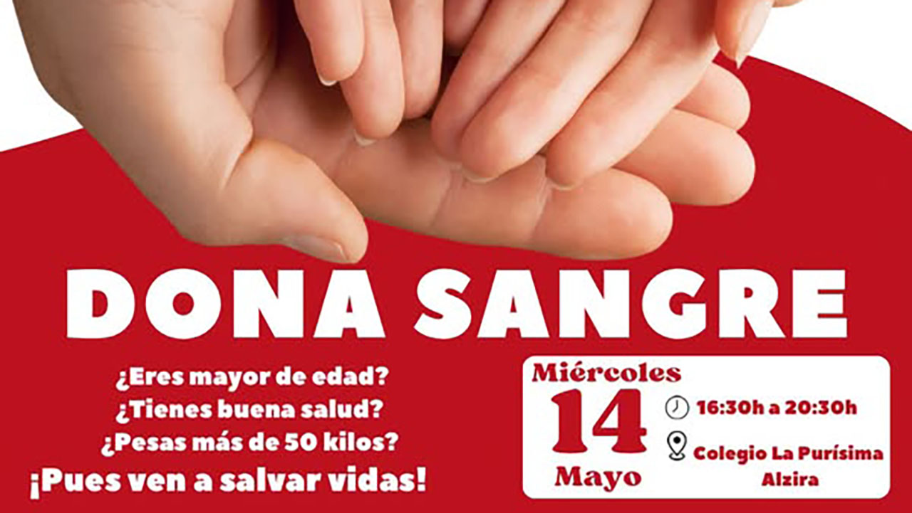 La Puríssima habilita hui un punt de donació de sang des de les 4 i mitja de la vesprada al centre escolar
