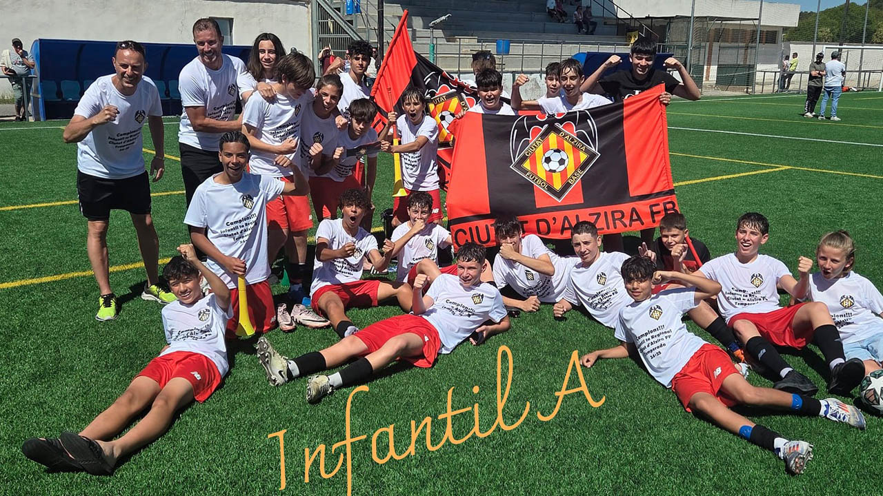 L’Infantil A del Ciutat d’Alzira, brillant campió de lliga, torna a Preferent
