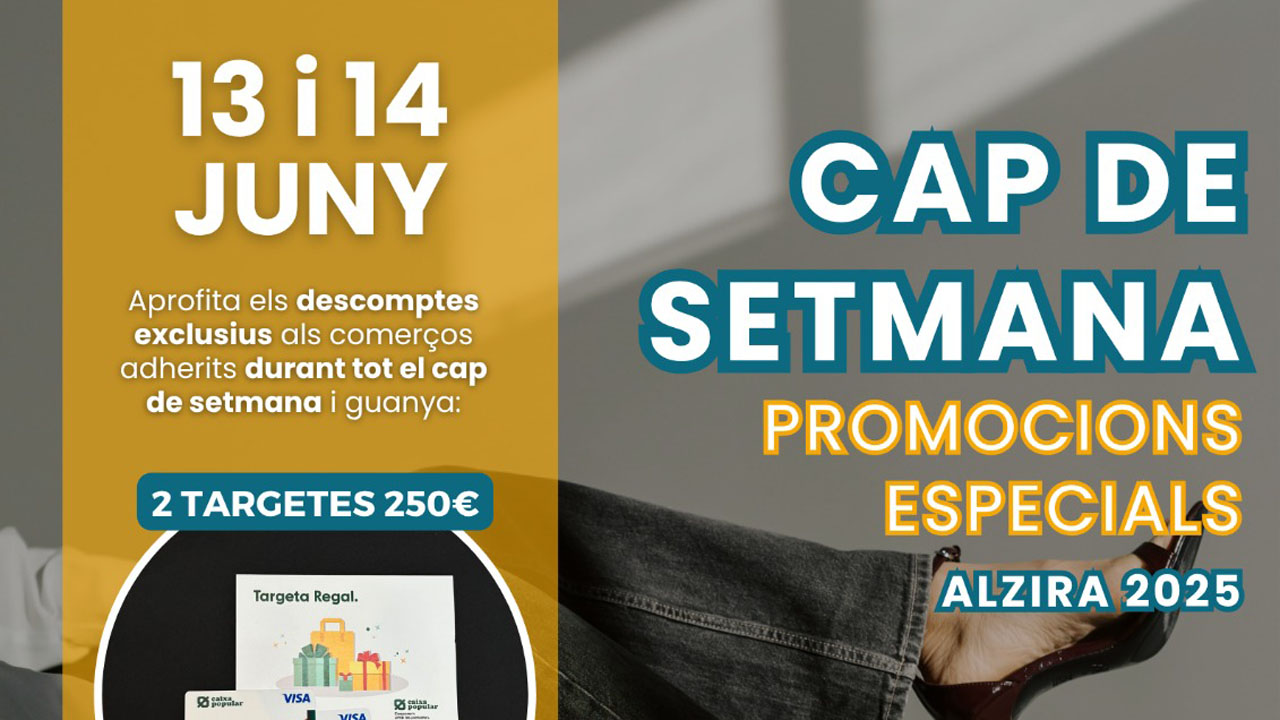 L’Associació Empresarial d’Alzira celebrarà dos jornades de Promocions Especials amb sortejos i descomptes al comerç local d’Alzira