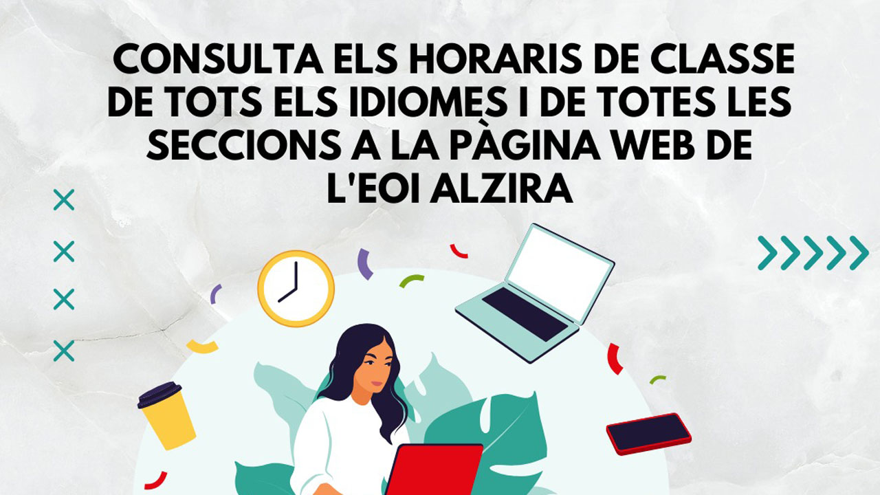 L’EOI d’Alzira obri hui el període d’admissió telemàtic als cursos d’idiomes per a l’alumnat