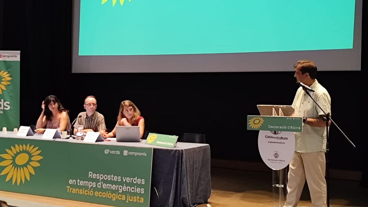 El partit Els Verds pren com a referents les seues polítiques a Alzira i reaferma la seua pertinença a la coalició Compromís