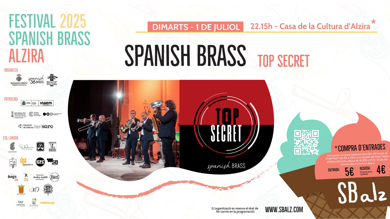 SBalz 2025 enceta hui la programació amb l’espectacle “Top secret” a càrrec del quintet d’Spanish Brass