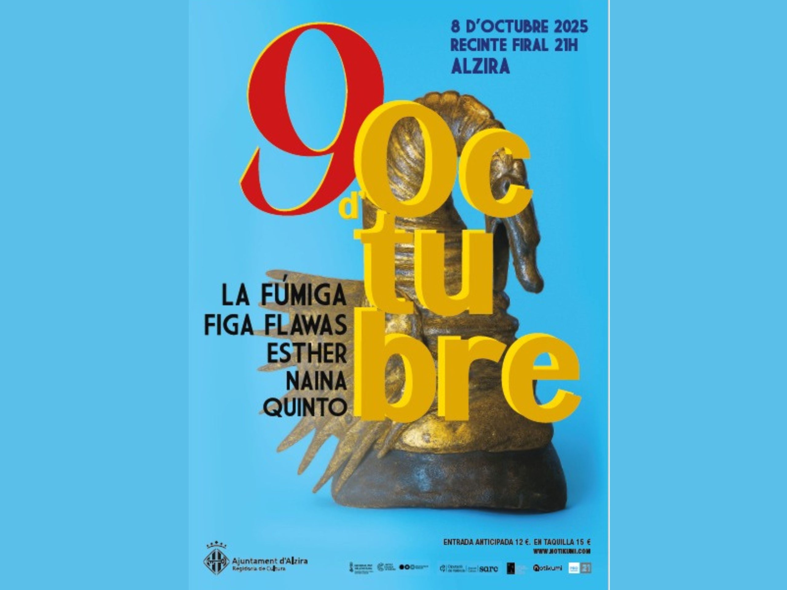 La Fúmiga encapçala de nou el cartell del concert del 8 d’octubre, que comptarà amb Naina, Esther, Quinto i el grup Figa Flawas. Les entrades anticipades ja estan a la venda.