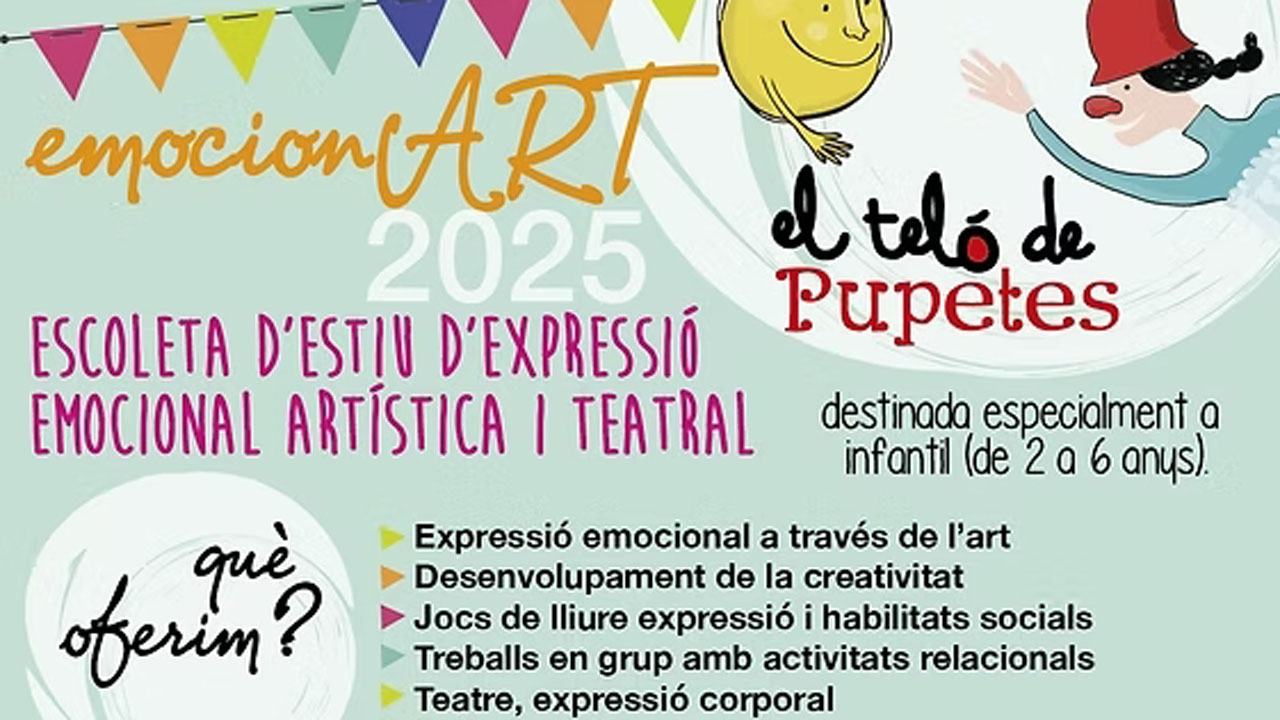Comença l’escoleta d’estiu del Teló de Pupetes per a xiquets i xiquetes entre 2 i 6 anys