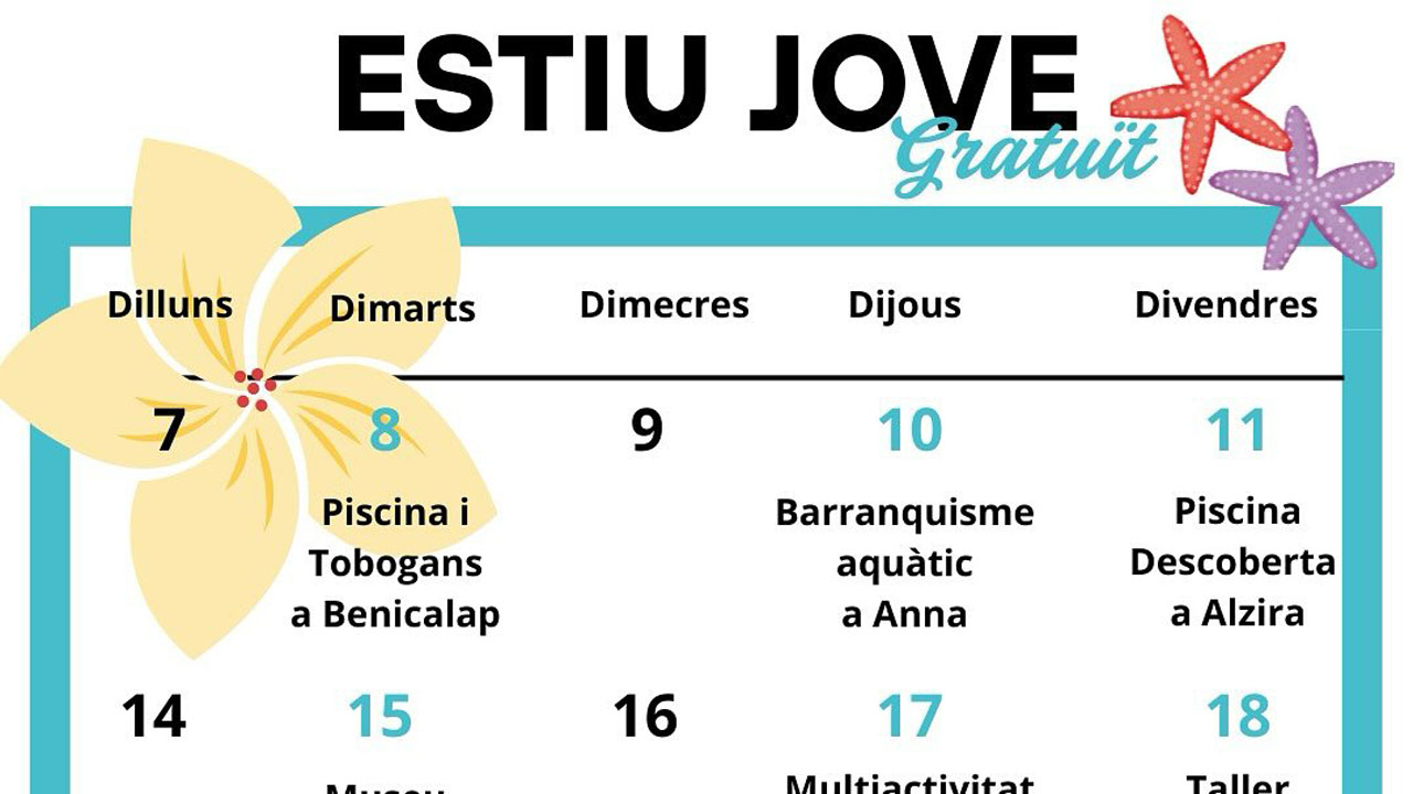 Les inscripcions per a l’Estiu Jove del Centre d’Informació Juvenil d’Alzira, encara obertes