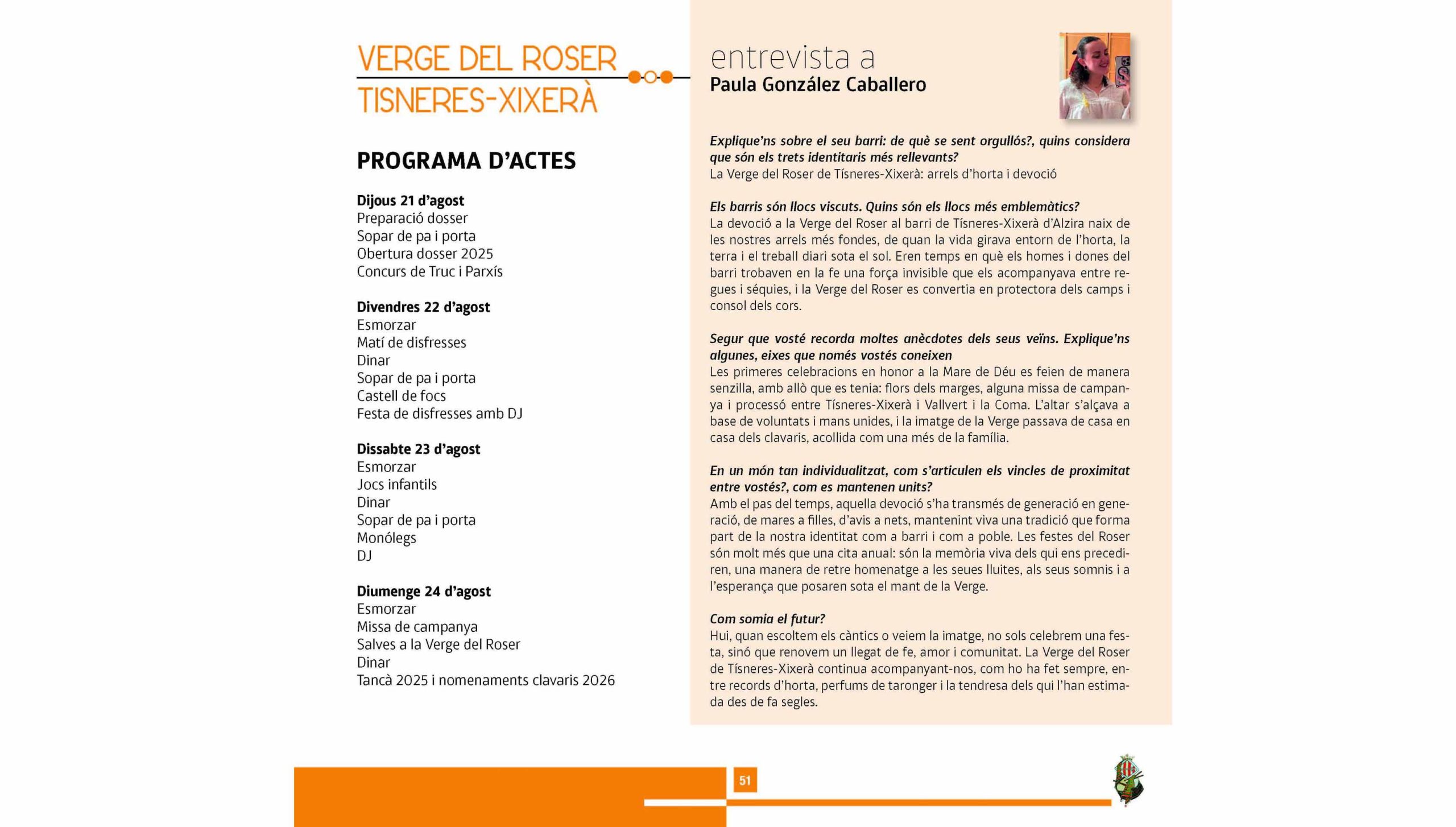 Agenda Festes de Barris i Partides 2025: Tisneres-Xixerà