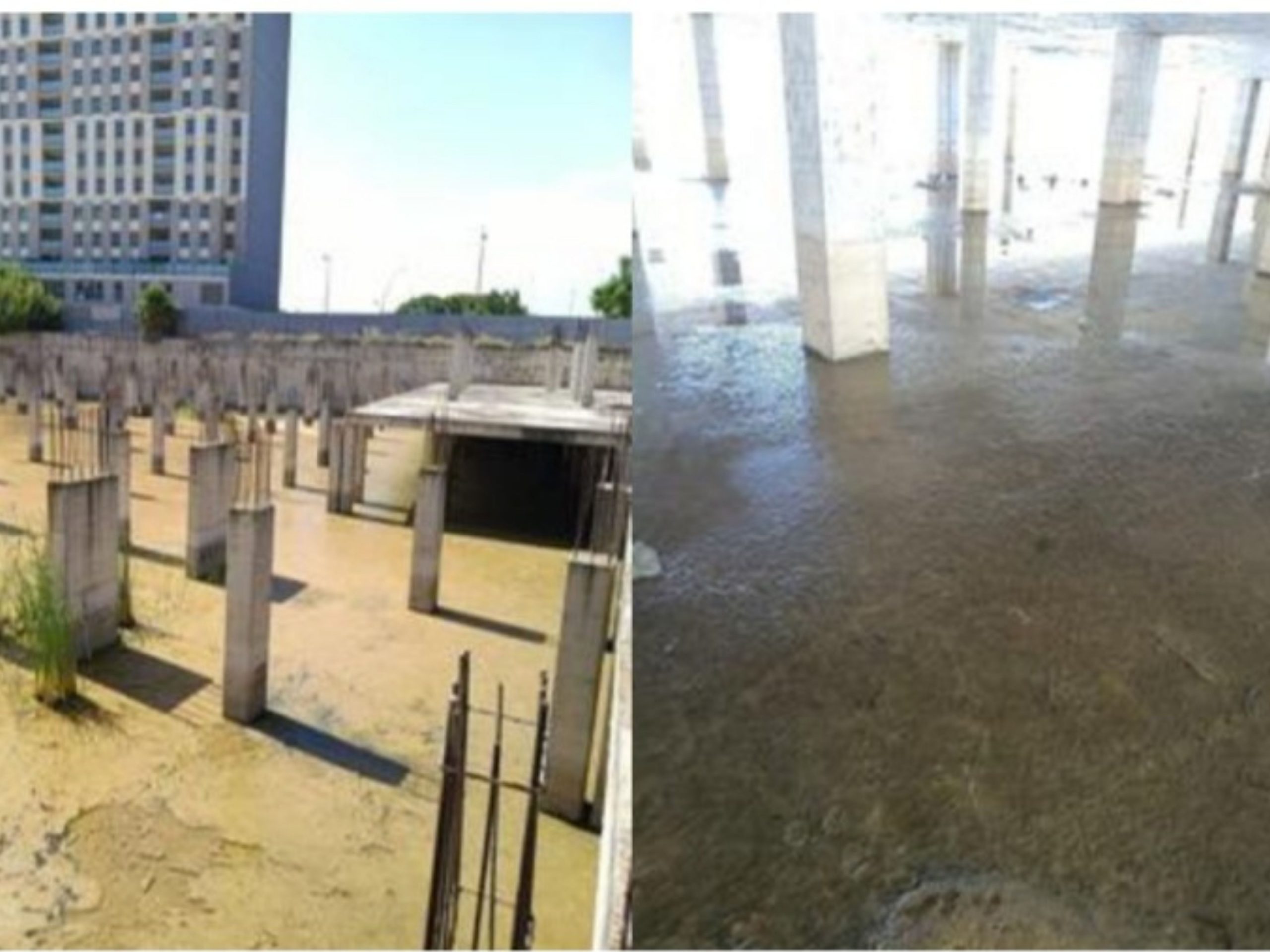 El solar del carrer Joanot Martorell finalment es netejat i buidat d’aigua per la empresa propietària.