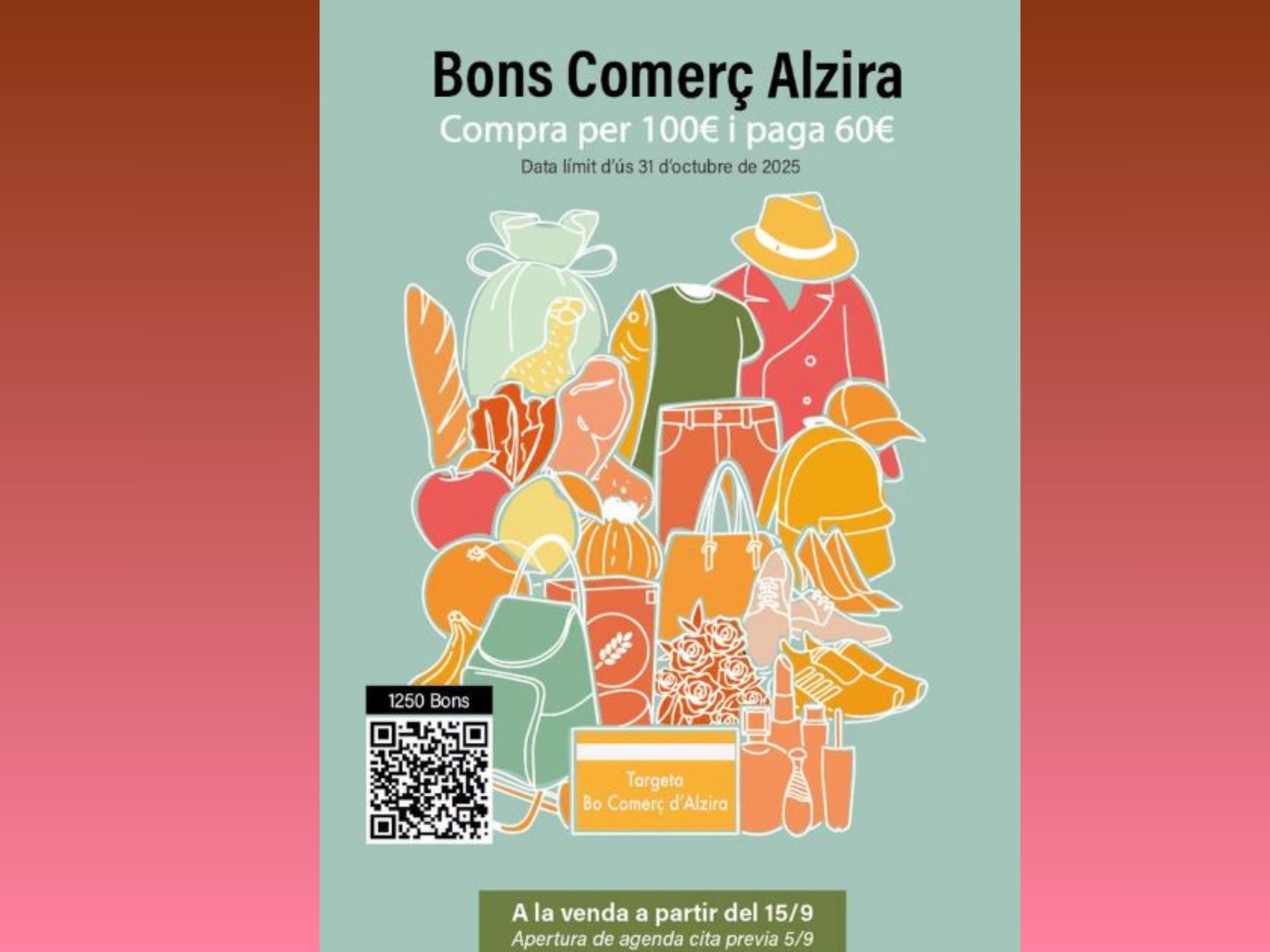 A partir de demà cita prèvia per a adquirir el bo de comerç per a comprar fins al 31 d’octubre