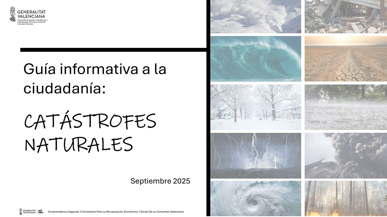 La Generalitat distribuïx per tot el territori una Guia informativa per a la ciutadania davant catàstrofes naturals