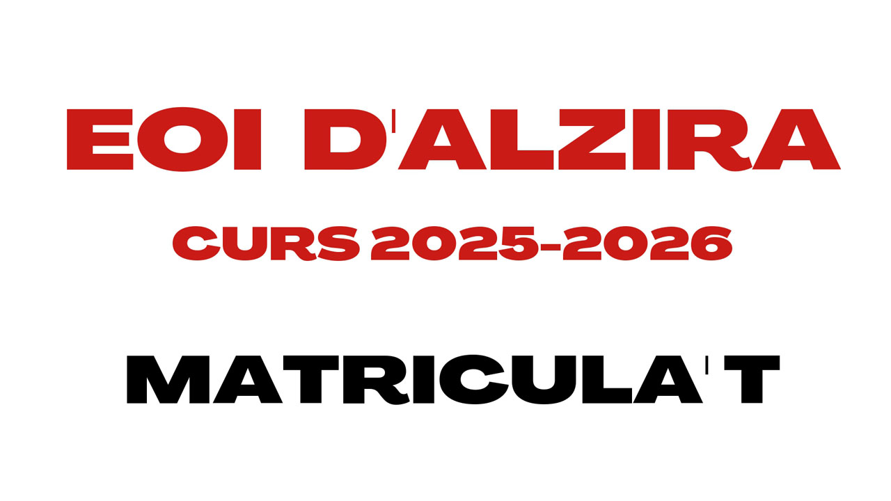 Ja oberta la matrícula extraordinària de l’Escola Oficial d’Idiomes d’Alzira, amb places disponibles en tots els idiomes