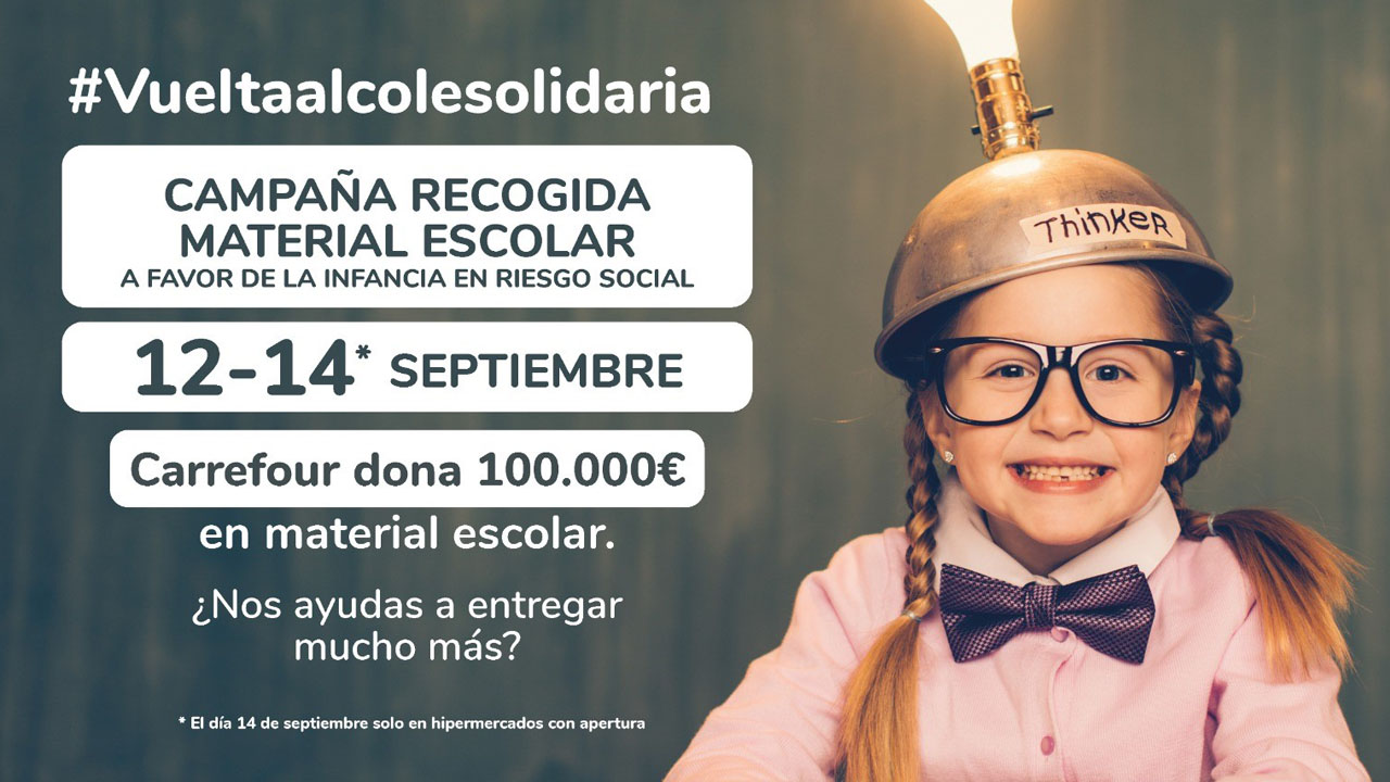 Creu Roja Alzira organitza este cap de setmana una recollida solidària de material escolar en Carrefour