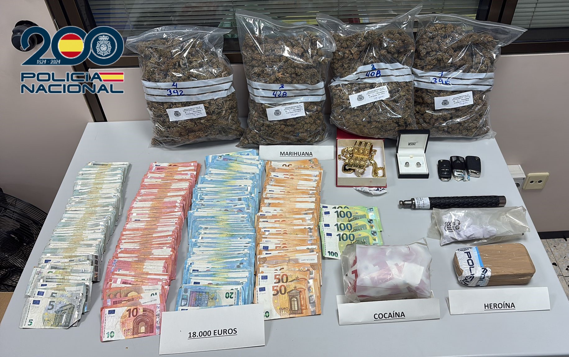 La Policia Nacional deté a 12 persones per tràfic de drogues en Alzira, Algemesí i València