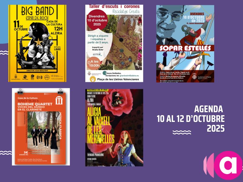 AGENDA CAP DE SETMANA: Música, teatre i Sopar Estellés