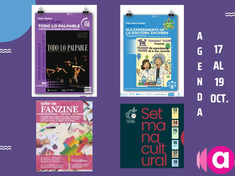 Agenda cultural: Maria Belda, Somriu als parcs, taller de fanzines i Setmana Cultural del grup de danses