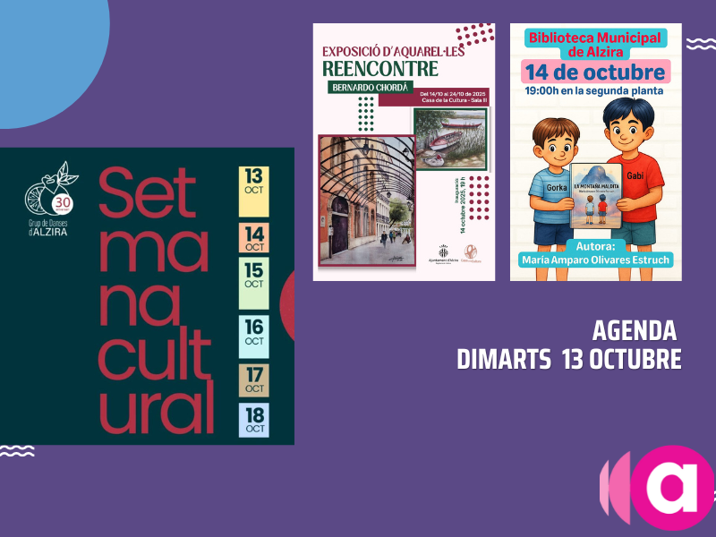 AGENDA: Llibre d’Amparo Olivares, exposició de Bernardo Chordà i 30 aniversari del grup de danses.