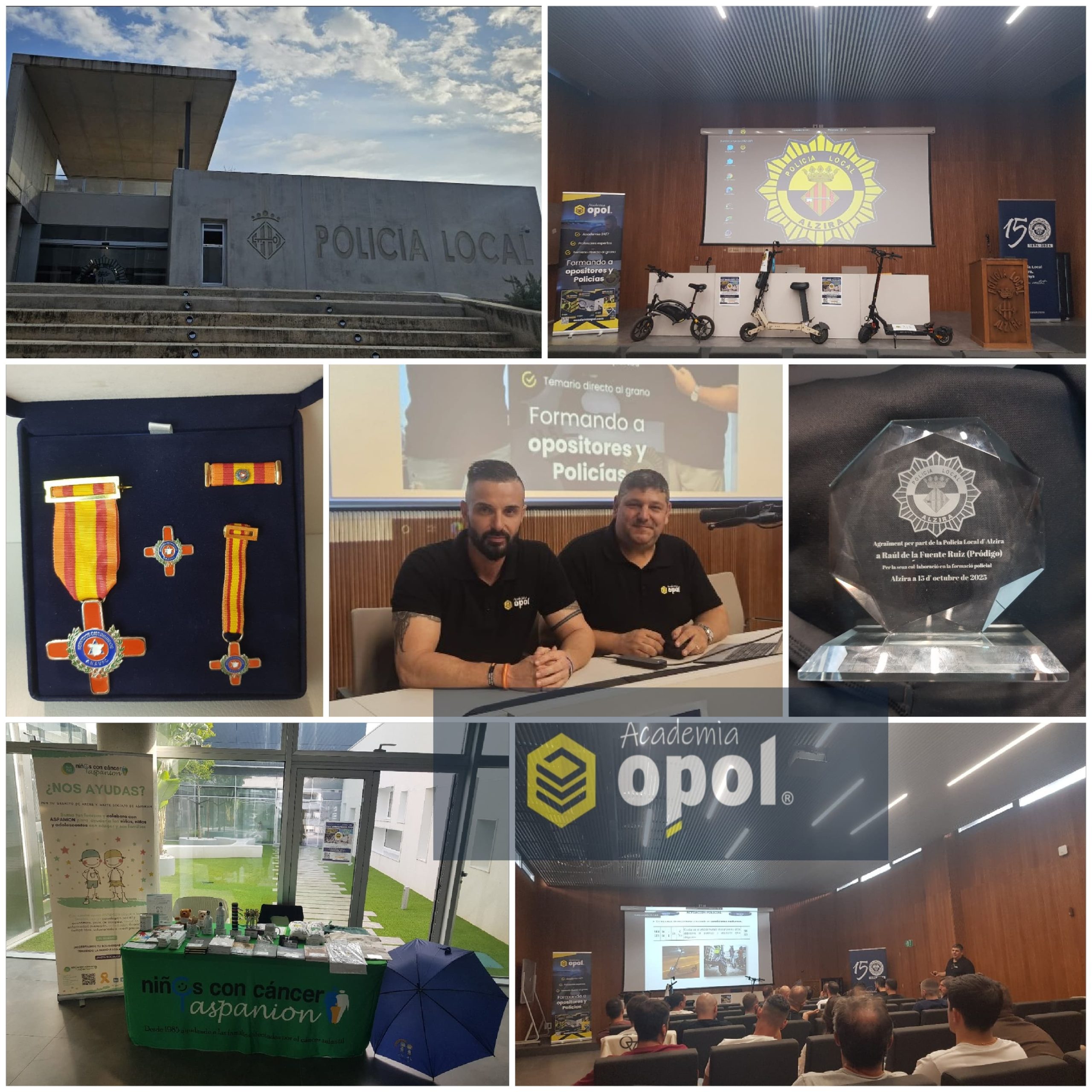 40 policies locals participen en una jornada solidària que recapta 1.500 € per a Aspanion-xiquets amb càncer