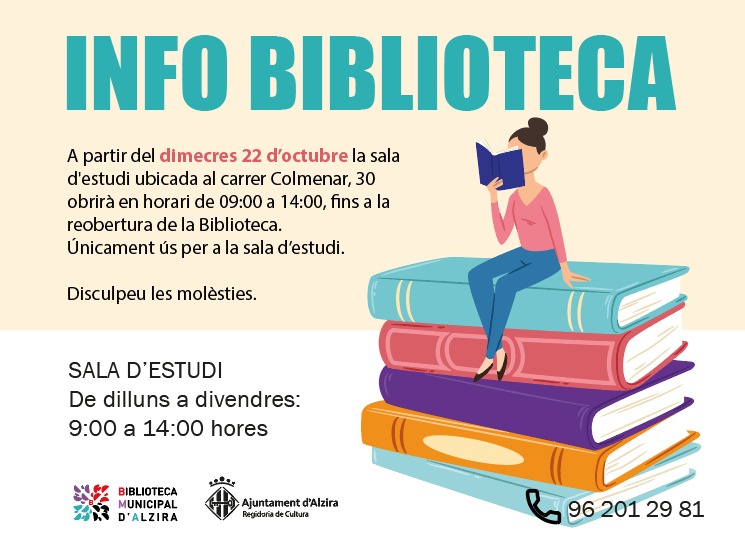 La biblioteca municipal habilita una sala d’estudi mentre es duen a terme les obres de reestructuració
