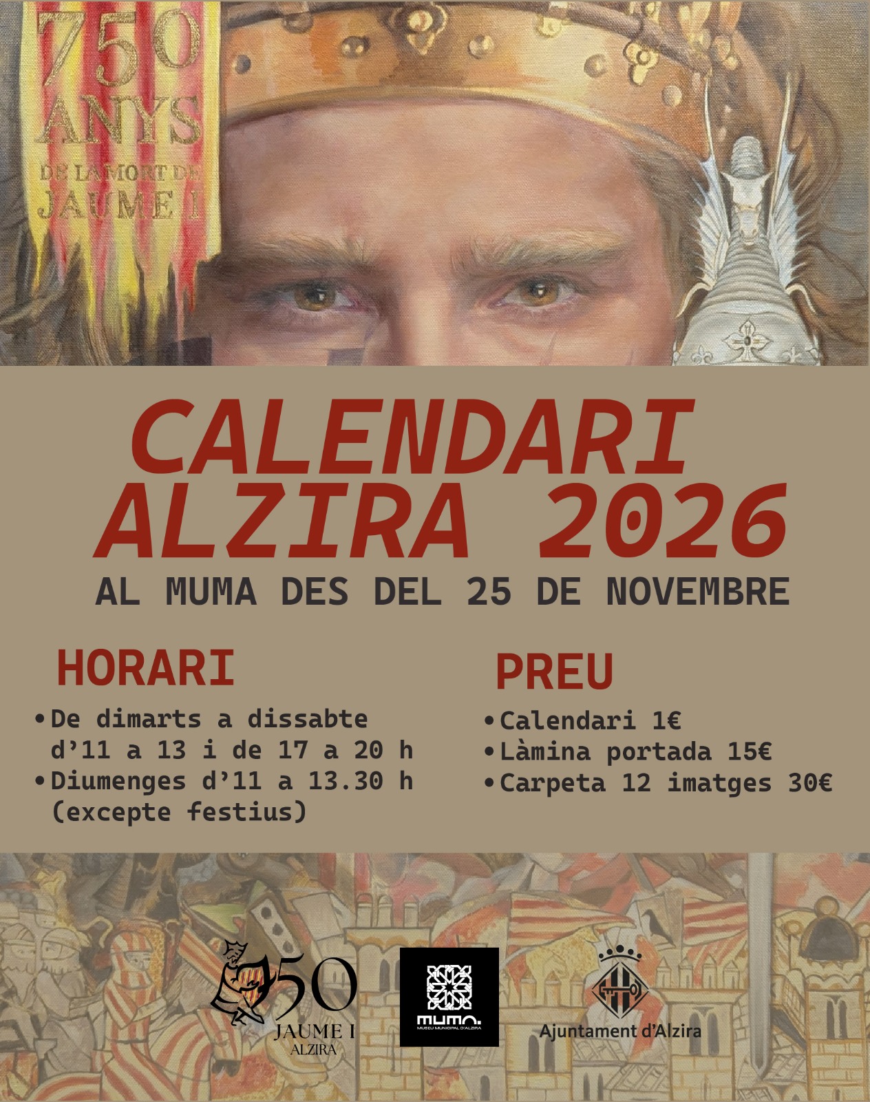 Este dimarts comença la venda del calendari municipal Alzira 2026