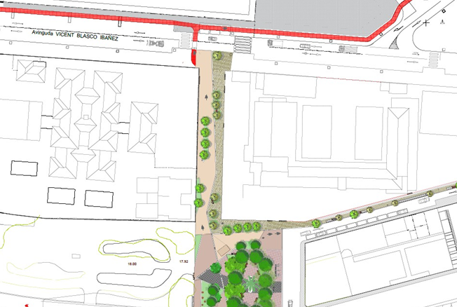 S’enceten les obres per peatonalitzar les entrades del col•legi Lluís Vives i la Puríssima i crear un entorn segur