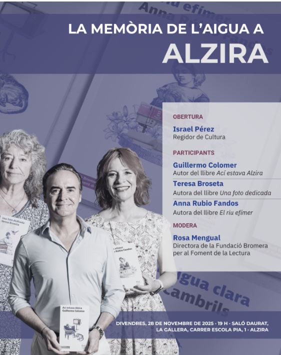 La Fundació Bromera presenta  hui el llibre “Ací estava Alzira” de Guillermo Colomer sobre la pantanada del 82.