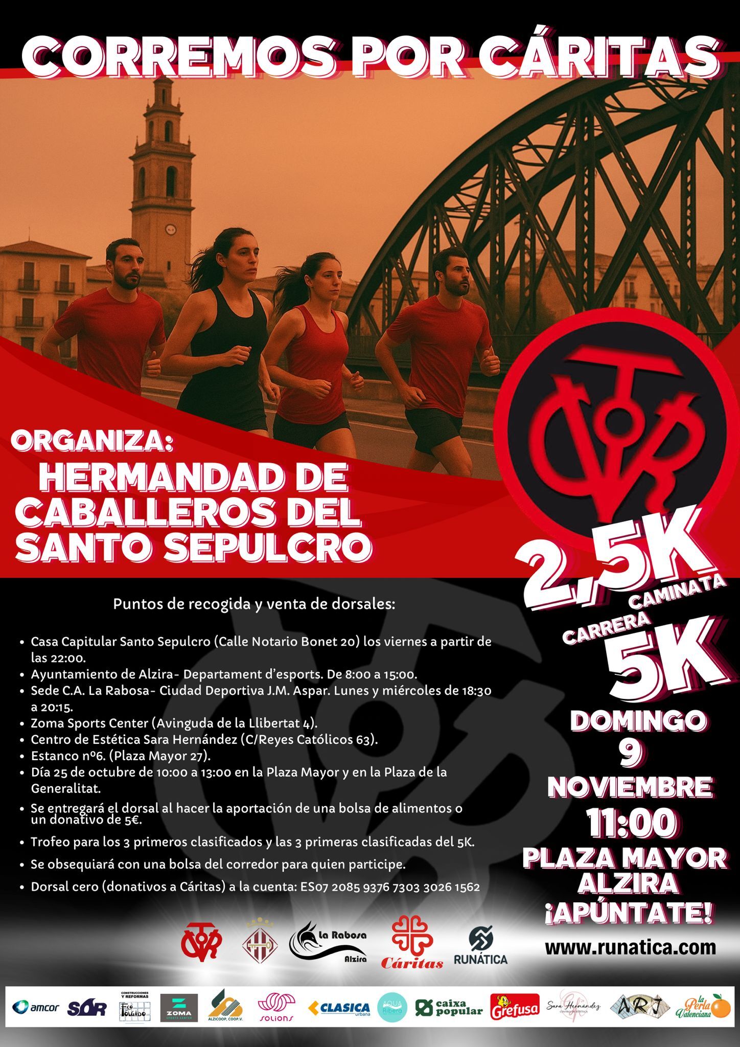Alzira acull este diumenge la carrera solidària “Correm per Càritas”