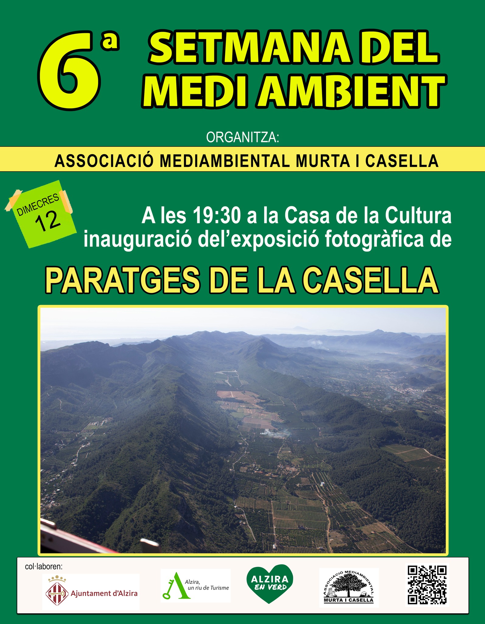 L’Associació Mediambiental Murta i Casella inicia la celebració de la Setmana del Medi Ambient este dimecres