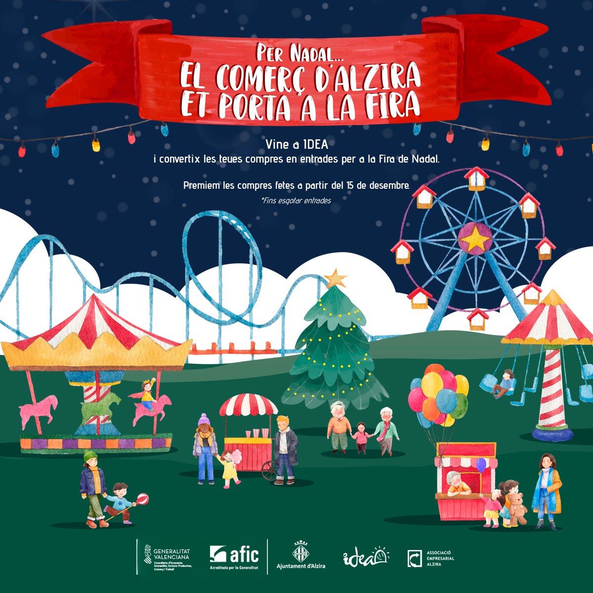 Comença la campanya “Per Nadal el comerç d’Alzira et porta a la fira”