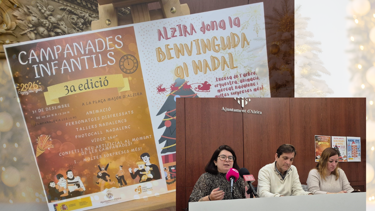 Arriba el Nadal a Alzira amb la visita del pare Noel a distints punts de la ciutat i les Campanades infantils