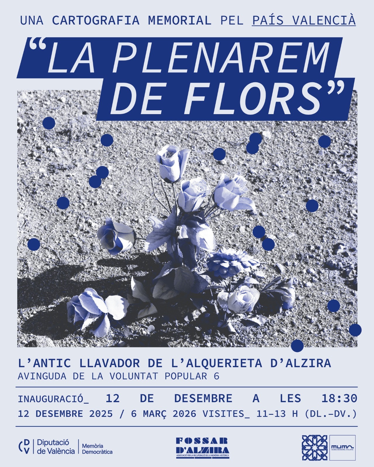 El Llavador de l’Alquerieta acull l’exposició “La Plenarem de flors”, un recorregut per la memòria de les fosses comunes valencianes