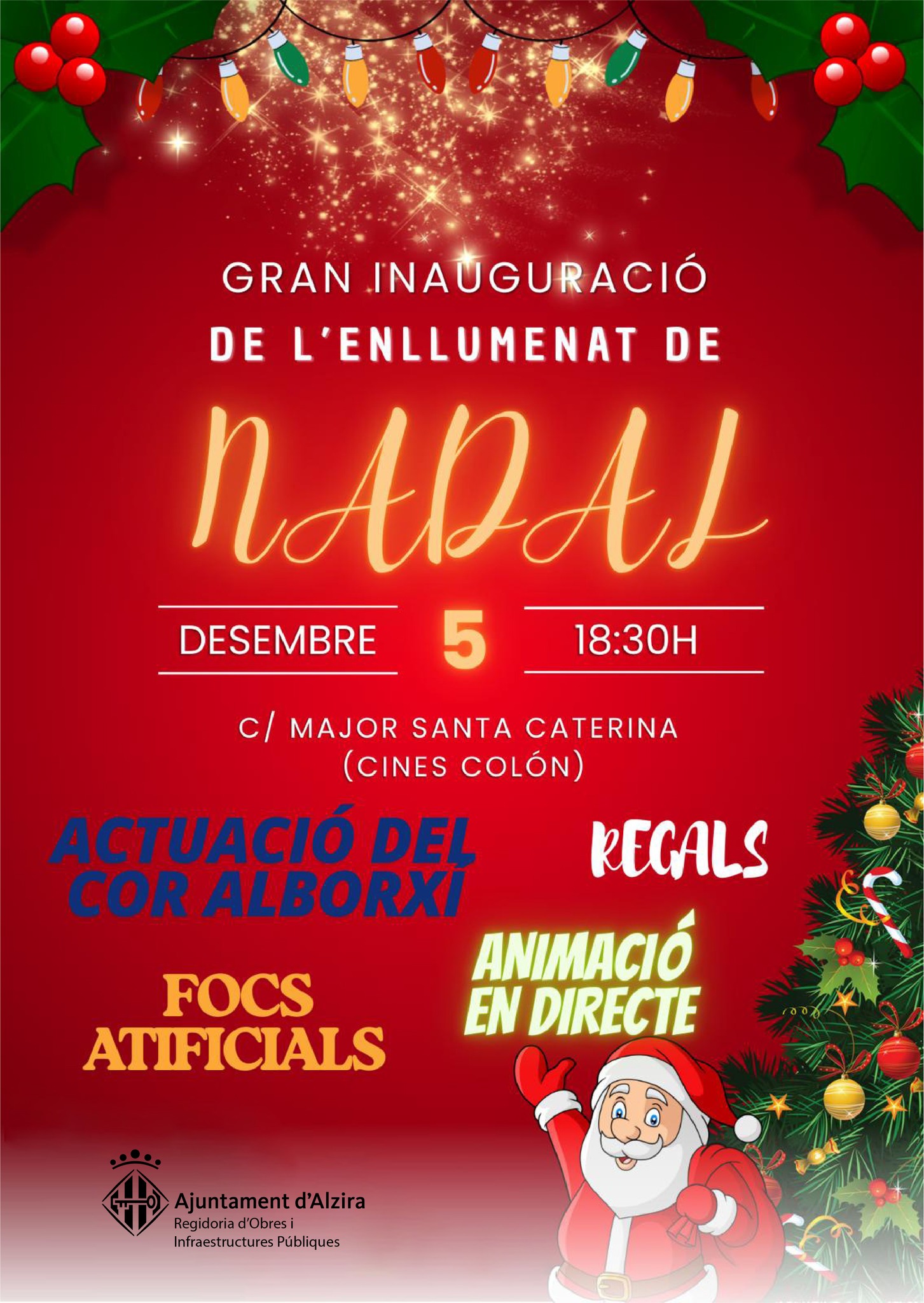 El cor de l’Alborxí protagonitza esta vesprada l’inauguració de l’enllumenat de Nadal