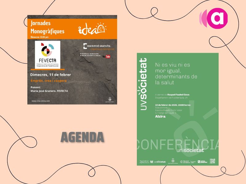 En l’agenda, nova conferència d’Unisocietat sobre la nostra salut i d’altra banda demà nou monogràfic d’Idea.