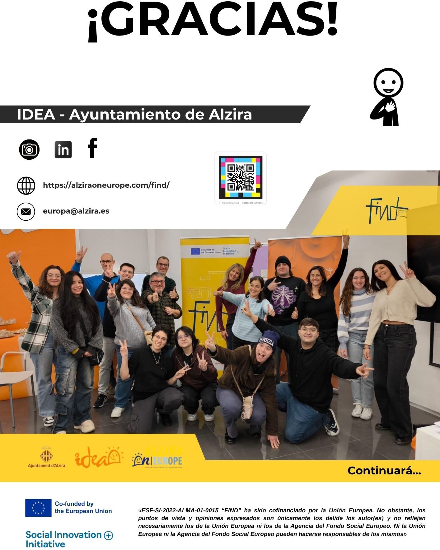 IDEA Alzira rep el premi “Bon Govern” de la FVMP pel seu projecte d’innovació social FIND que ha generat oportunitats en  joves que ni estudiaven ni treballaven.