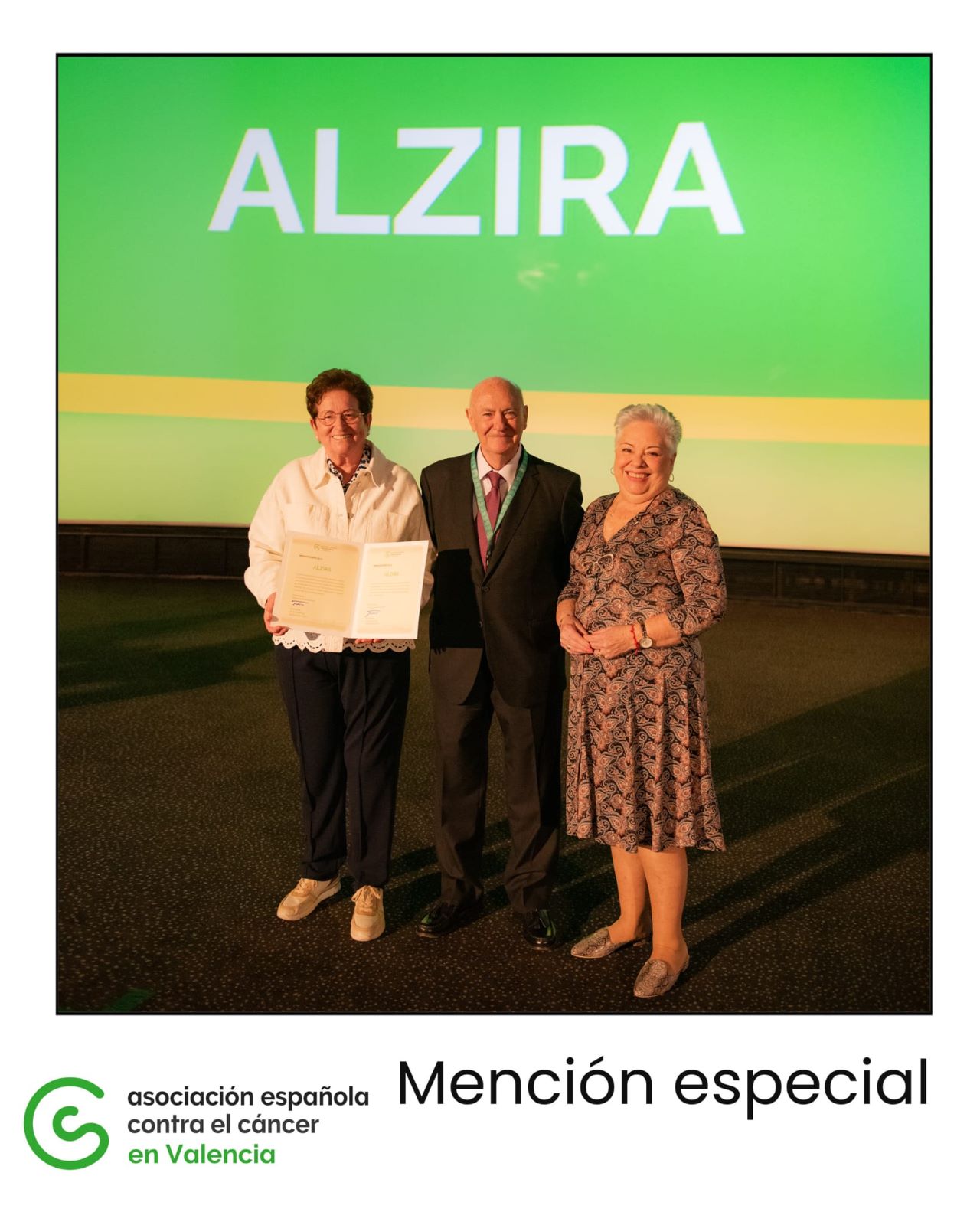 Reconeixement provincial a la tasca solidària d’Alzira per  la lluita contra el càncer