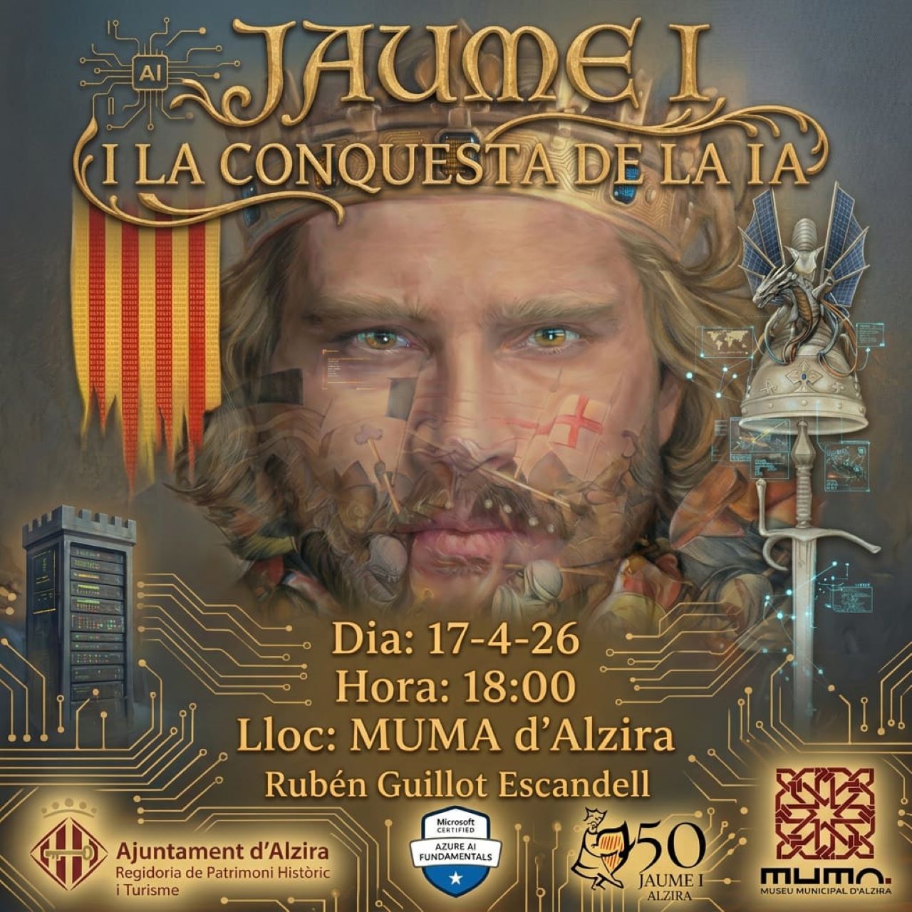 La conferència “Jaume I i la conquesta de lA”, impartida per Rubén Guillot al MUMA d’Alzira, combinarà història i tecnologia.