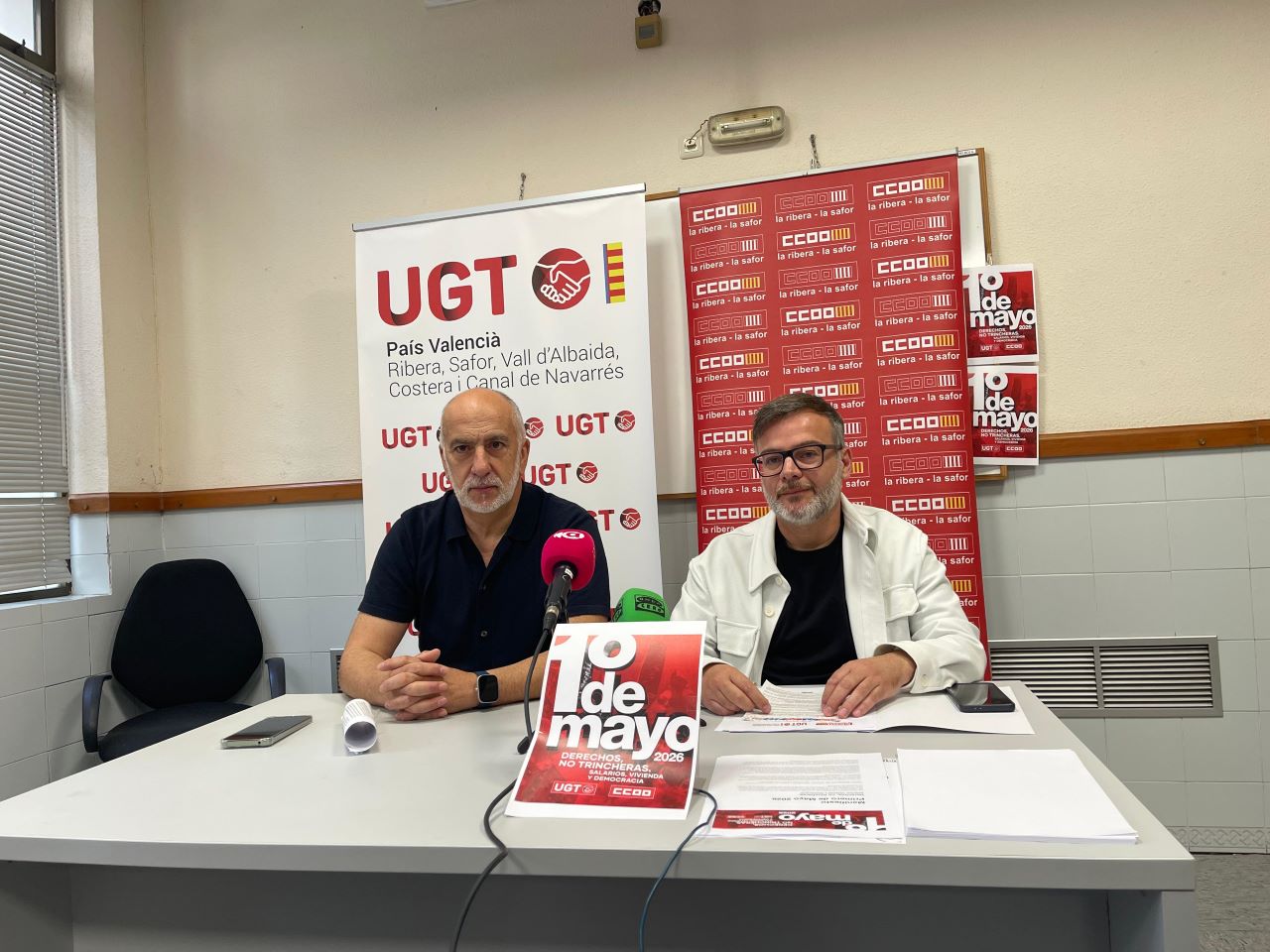 UGT i CCOO convoquen mobilitzacions amb motiu de l’1 de maig per exigir salaris dignes, garantir un accés assequible a l’habitatge i reforçar els drets laborals. A més es convoca una vaga educativa indefinida per a l’11 de maig.