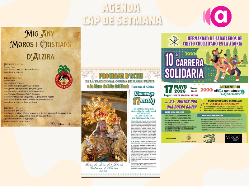Alzira viu un cap de setmana festiu i solidari amb el Mig Any de Moros i Cristians, la cursa d’Aspanion i l’Ofrena a la Mare de Déu del Lluch