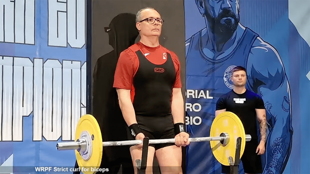 Toni Gordó, campió del sud d’Europa de press de banca i curl de bíceps Màster 60