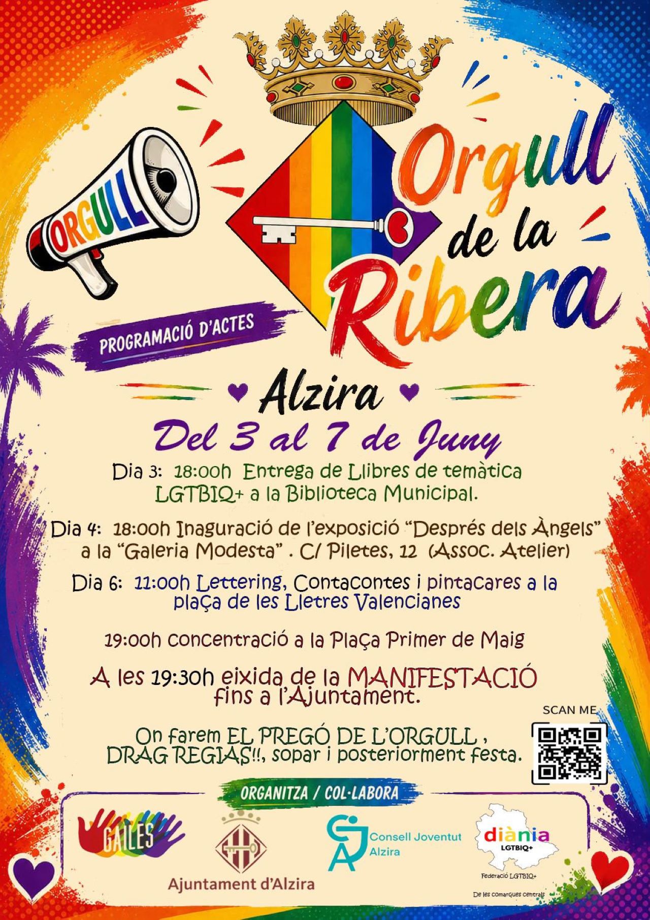 Alzira viu una setmana d’activitats culturals, socials i reivindicatives amb motiu de l’Orgull LGTBIQ+