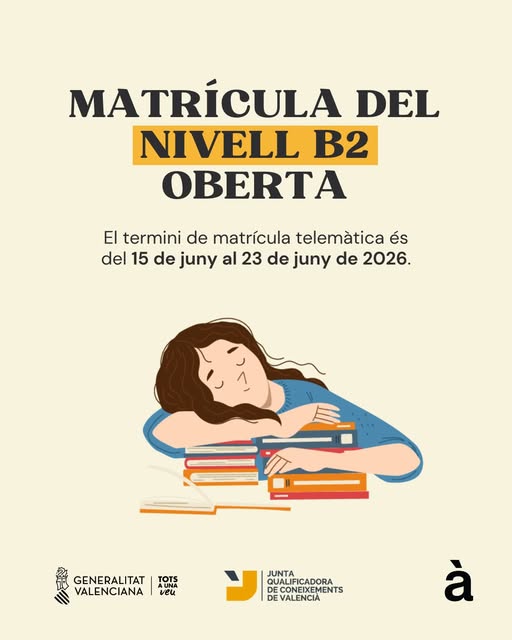 La Junta Qualificadora obri el termini d’inscripció per a les proves de certificació de valencià del nivell B2