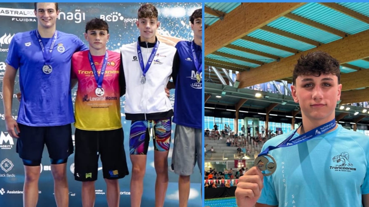 Adrián Vidal es queda a set dècimes de ser campió d’Espanya junior de natació en 400 estils