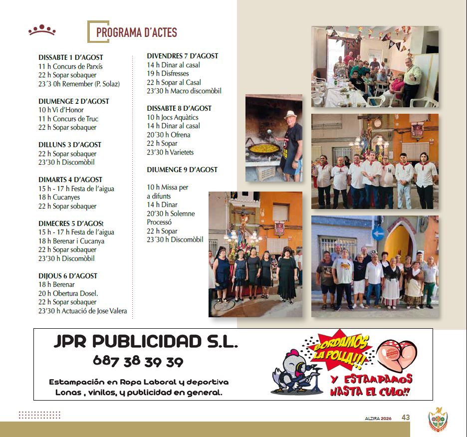 Barraques, El Salvador-La Muntanyeta, Racó de les Vinyes i Vilella enceten les seues festes amb música, processons i activitats populars