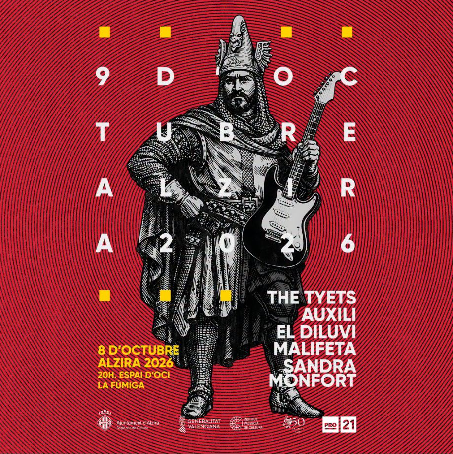 El concert del 8 d’octubre d’Alzira completa el seu cartell amb El Diluvi i The Tyets, que se sumen a Auxili, Malifeta i Sandra Monfort
