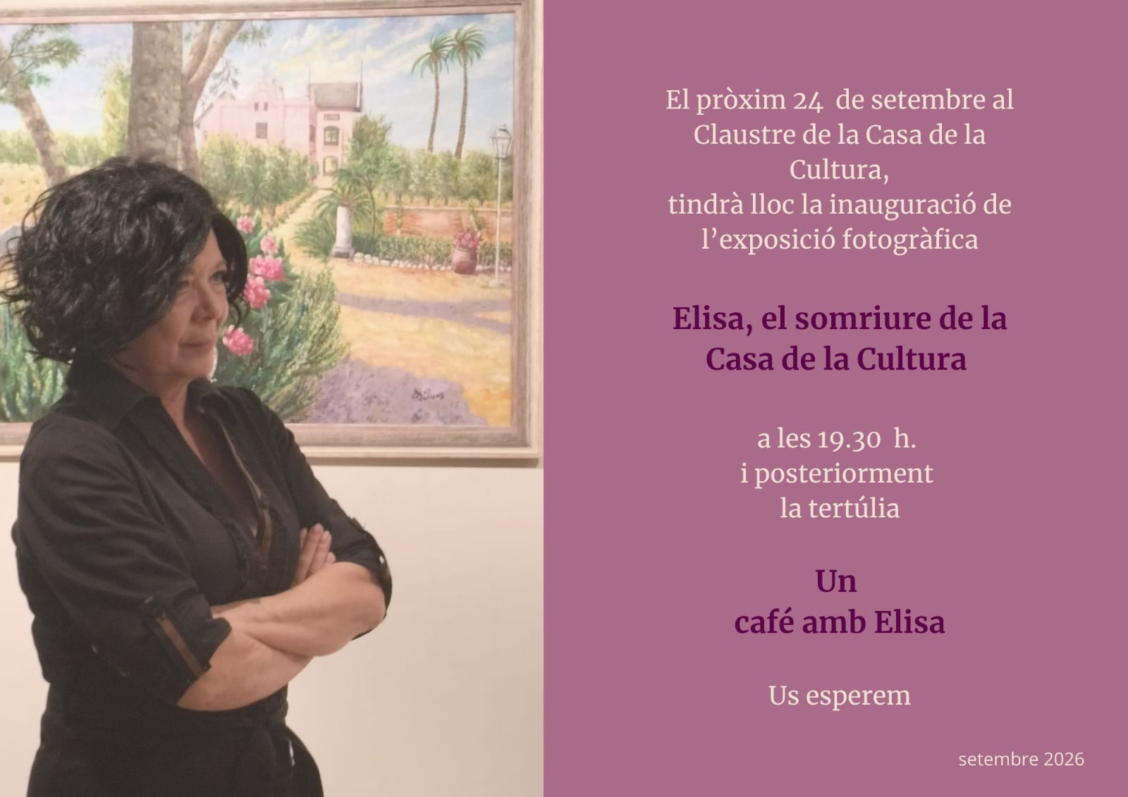 La mostra fotogràfica ‘Elisa Torremocha, el somriure de la Casa de la Cultura’ recorda els trenta anys de trajectòria de la seua directora