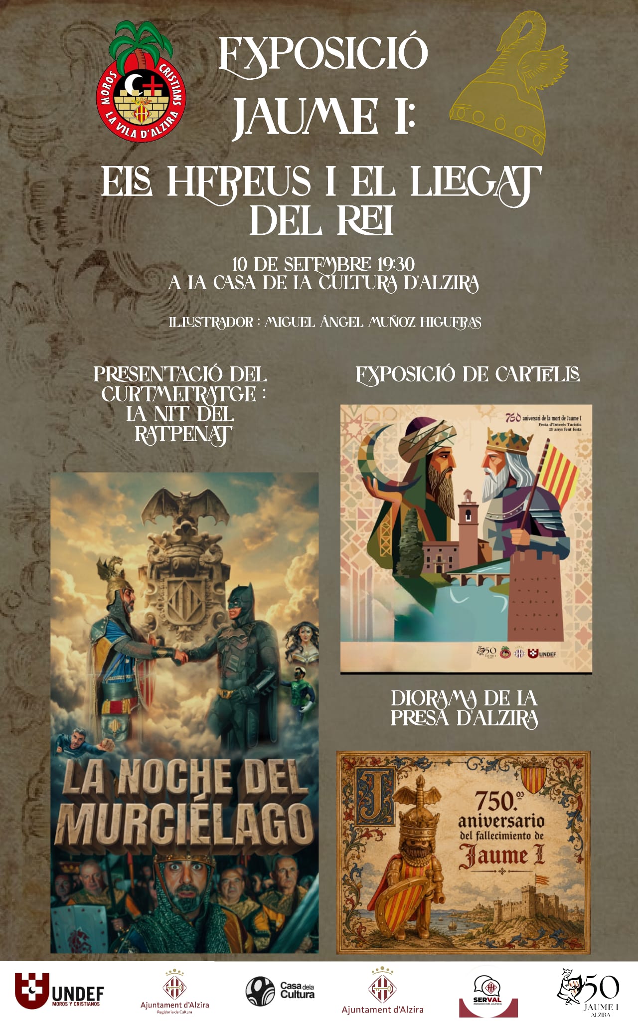 La Federació de Moros i Cristians organitza una nova exposició sobre els reis aragonesos a la Casa de la Cultura del 10 al 18 de setembre