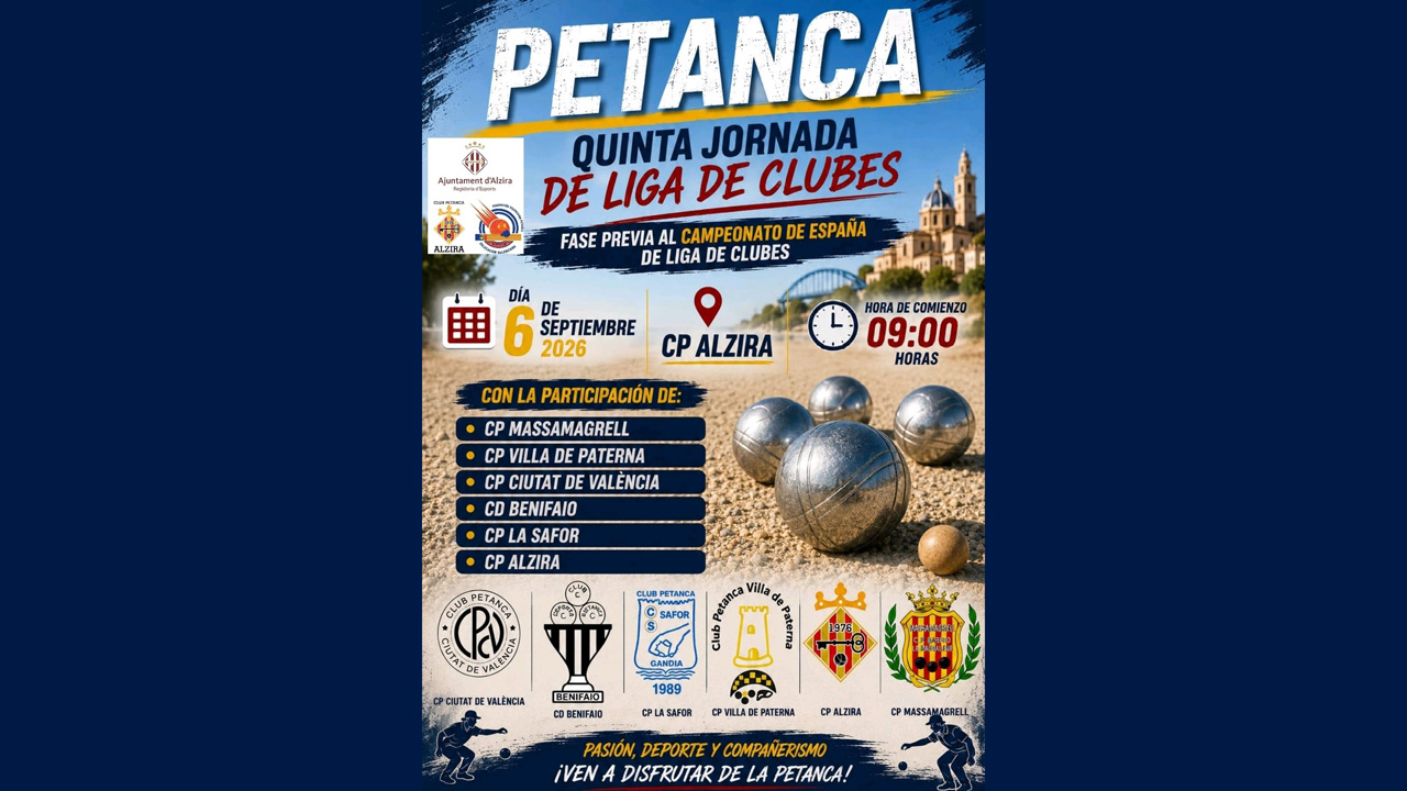 Este diumenge, penúltima jornada de lliga de petanca a Alzira
