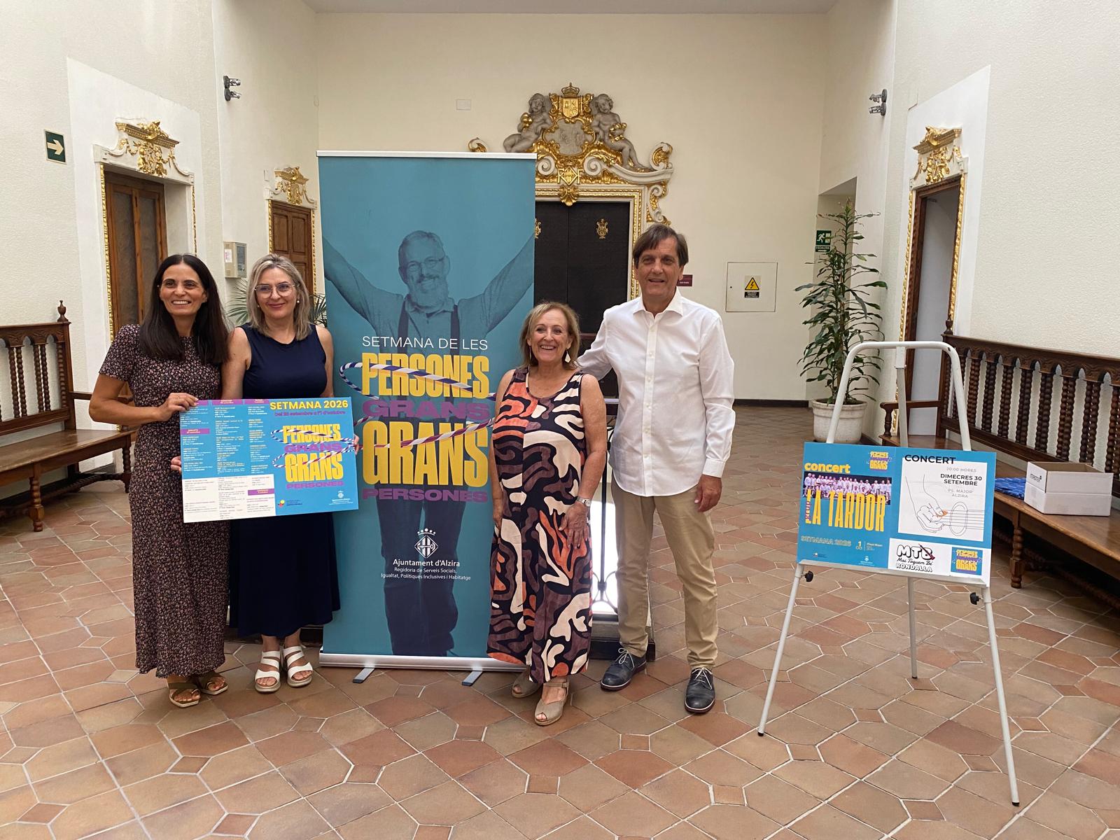 L’Ajuntament d’Alzira presenta el programa d’activitats de la Setmana de les Persones Grans, amb la I Fira de Serveis d’Atenció com a novetat