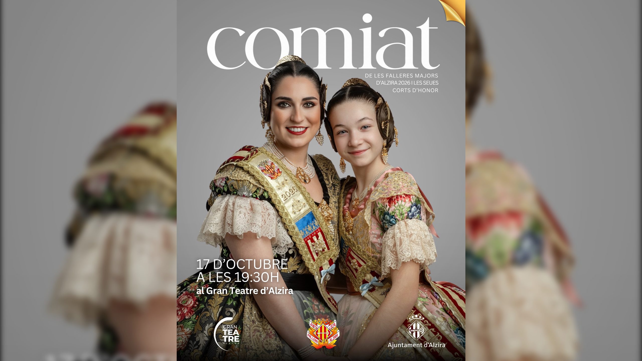 Les Falleres Majors del 2026 s’acomiadaran d’Alzira i les seues corts el dissabte a les 19:30 en el Gran Teatre