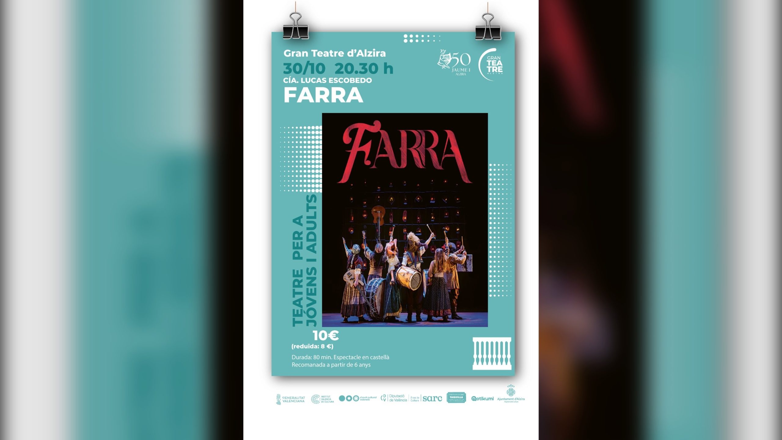 El Gran Teatre acull la festa barroca i la música amb l’espectacle ‘Farra’ la vesprada del divendres a les 20:30 h